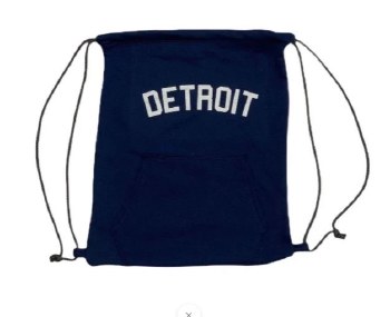 Detroit Sweatshirt Cinch Sack (Navy)