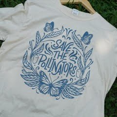 Save The Pollinators Blue/White Shirt