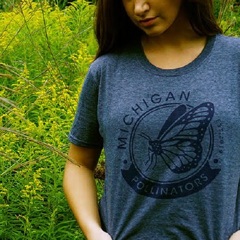 Michigan Pollinators Gry Tee