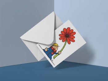 Flower Gremlin Greeting Card