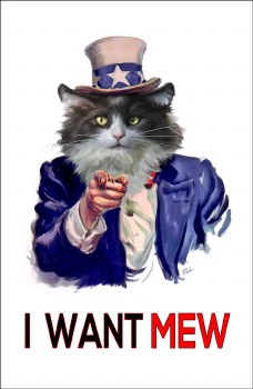 I Want Mew Poster 11in. x 17in.