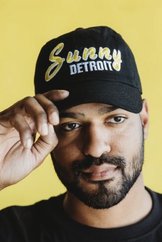 Sunny Detroit Black Embroidered Hat