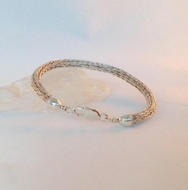 Woven Viking Style Bracelet- Sterling Silver