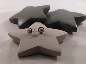 Gray Pearl Sterling Silver Post Earrings
