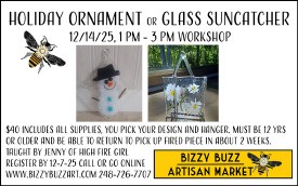 12/14/25 Holiday ornament workshop