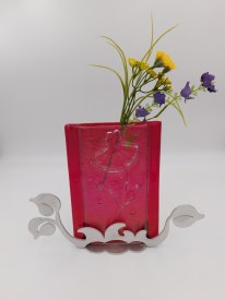 Fused Vase With Stand