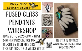 6/20/25 Fused Glass Pendants Workshop