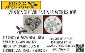 Zentangle Valentines Workshop