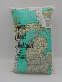 Home Sweet Home Michigan Pillow