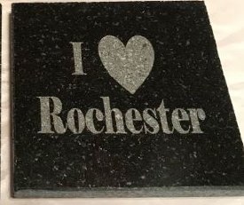 4" Square Rochester Granite Coaster