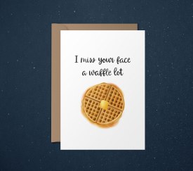Card Happy Waffle Face