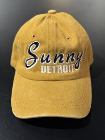 Sunny Detroit Yellow Embroidered Hat