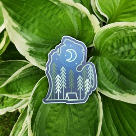 Camping Michigan Sticker