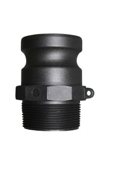 1/2in Type F Camlock, Male Adapter x MPT, Poly