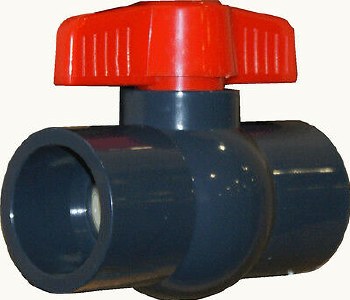 1in Socket Ball Valve, PVC Sch 40