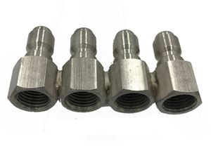 1/4in 4 Nozzle Holder, QC SS