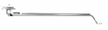 Mosmatic 9in x 10in Ceiling Boom Inline, SS