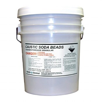 Sodium Hydroxide, Caustic Soda Beads, 5 Gallon Pail