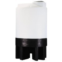 500 Gallon Premium Weight 30 Degree Cone Bottom Tank with Polyethylene Stand, with 16in Vented Lid and 2in Fitting