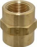 1/2in FPT Pipe Coupling, Brass