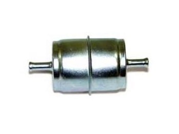1/4in In-Line Fuel Filter, Metal Disposable