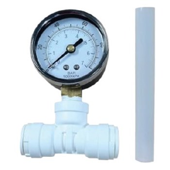 InLine Pressure Gauge Kit, 1/2in Pushfit Tee