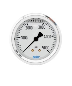 0-5000 PSI Pressure Gauge, Back Mount, SS
