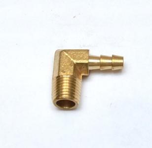 1/4in Hose Barb x MPT, 90 Degree, Brass