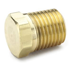 1/4in Hex Head Plug, Brass