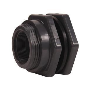 1-1/4in Bulkhead Fitting, Poly