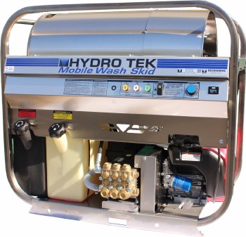 Hydro Tek SS35008HG, 8 GPM @ 3500 PSI, Skid Mount, 12V, Honda GX690, Belt Drive, Stainless Steel Frame