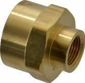 3/8in x 1/4in FPT Reducer Coupling, Brass
