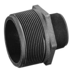 1/2in x 3/8in MPT Reducer Hex Nipple, Poly