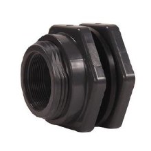 1in Bulkhead Fitting, Poly