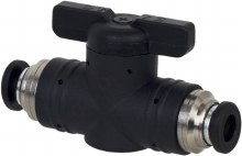1/2in Push Ball Valve, Drilled