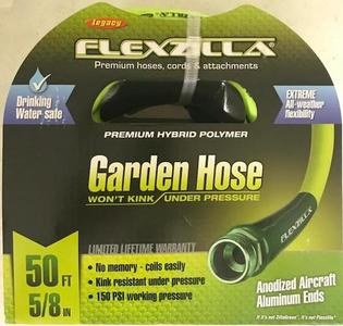 Flexzilla 5/8in x 50ft ZillaGreen garden hose w/ 3/4 GHT ends