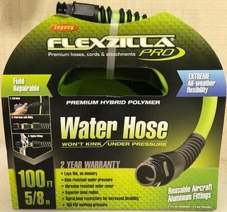 Flexzilla Pro 5/8in x 100ft ZillaGreen water hose w/ 3/4 GHT ends