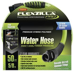 Flexzilla Pro 5/8in x 50ft ZillaGreen water hose w/ 3/4 GHT ends