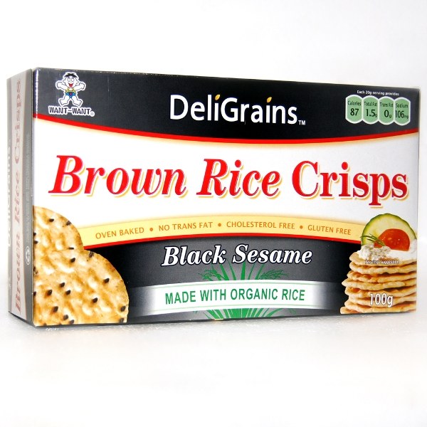 Rice Crisp Black Sesame 100g (Not Certified Organic)