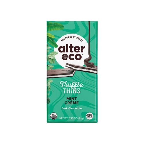 Mint Creme Dark Chocolate Organic Truffle Thins