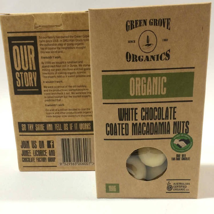 WHITE CHOC MACADAMIAS 180G