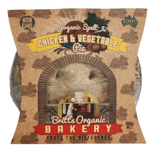 Pie Chicken &amp; Vegetable Large 900g (Not Certified Organic - Spelt Flour)