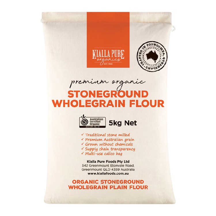 Flour Plain Wholegrain 5kg Stoneground - Sunshine Organics