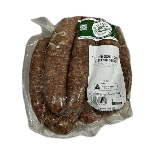 Garlic &amp; Rosemary Beef 8 Pack Sausages