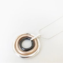 Caracol 1502-MXR Silver & Rose Gold Necklace