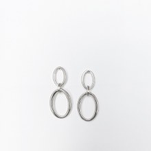 Caracol Double Links Earrings 2444-SLV