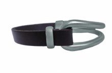 Caracol 3115 Leather & Metal Bracelet Blk-Hem