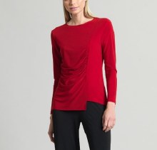 Clara Sunwoo Side Ruched Top T40 M Red
