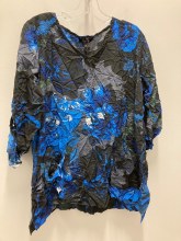 Comfy CD121P Palm Springs Tunic XS Blue/Black Print