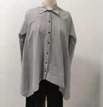 Comfy USA Uneven Hem Shirt SN142 XS Black/White